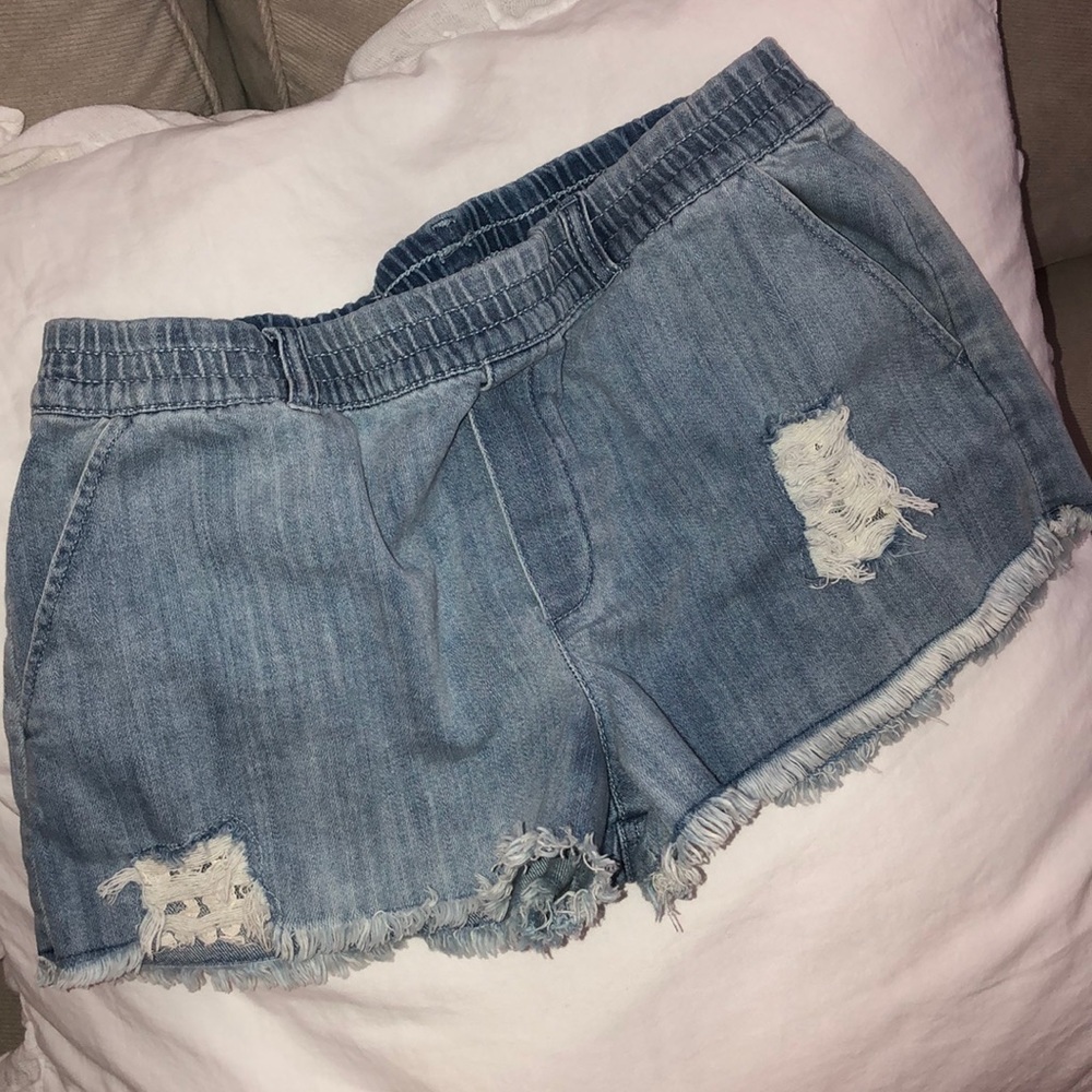 Aerie distressed jean shorts